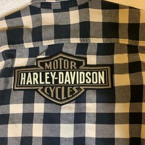 Harley-Davidson Men's Buffalo Plaid Button Front Long Sleeve Shirt
